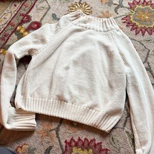 Revamped Cream Cowl Neck Sweater